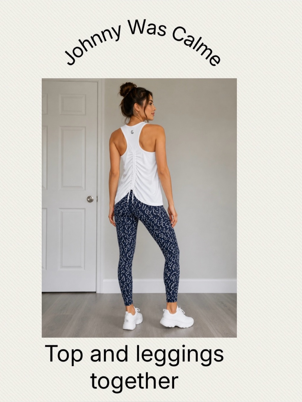 Johnny Was Ribbed Twisted Racerback Tank & Endurance High Waist Leggings Set XS